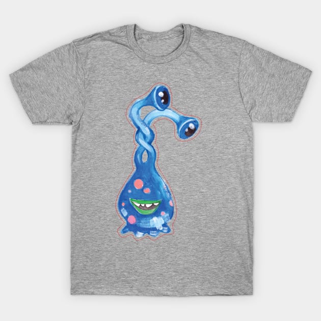 Halloween Blue Alien Creature T-Shirt by holidaystore